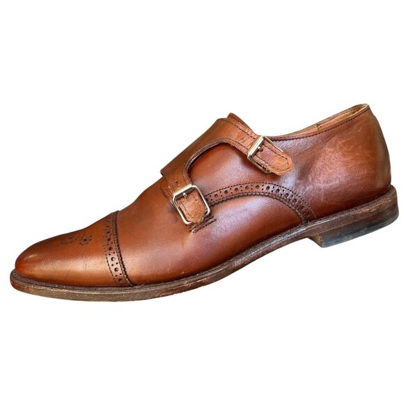 Allen Edmonds St Johns Double Monk Strap Cap Toe Shoes Brown Leather Mens 11 B main image 15